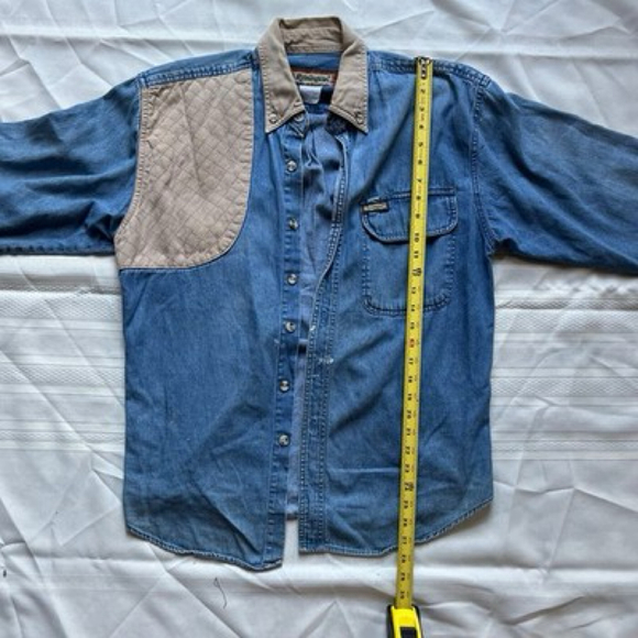 Remington Field Button Down Denim Men’s Medium Lightweight Shooting Shirt - Picture 5 of 10